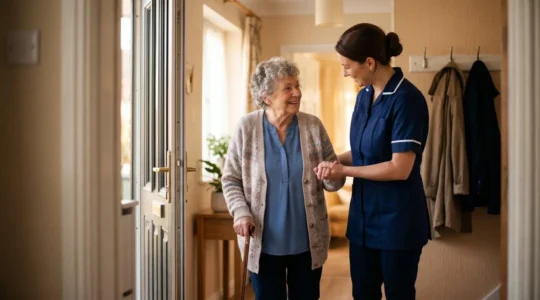Retour à domicile après une hospitalisation avec accompagnement professionnel