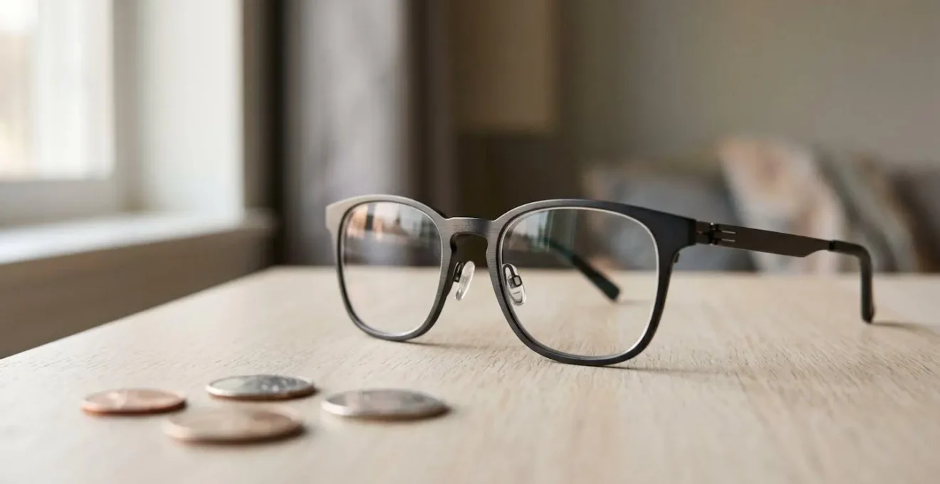 Concept symbolique du faible remboursement optique par la Sécurité sociale en France